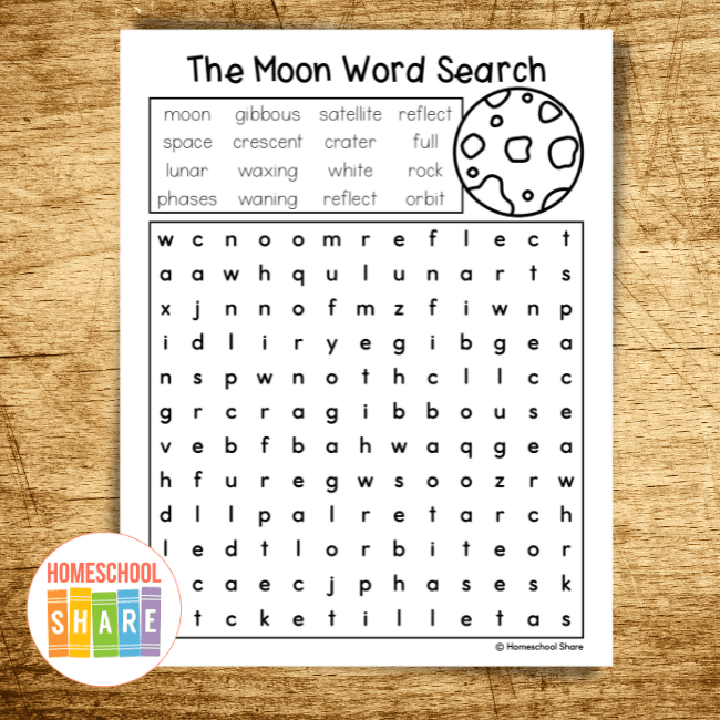word search voyage to the moon