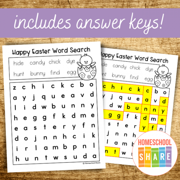 Easter Word Search (free!) - Homeschool Share