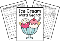 Free Ice Cream Word Search - Homeschool Share