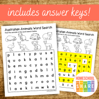 Australia Word Search (free!) - Homeschool Share