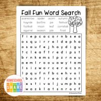 Autumn Word Search - Homeschool Share