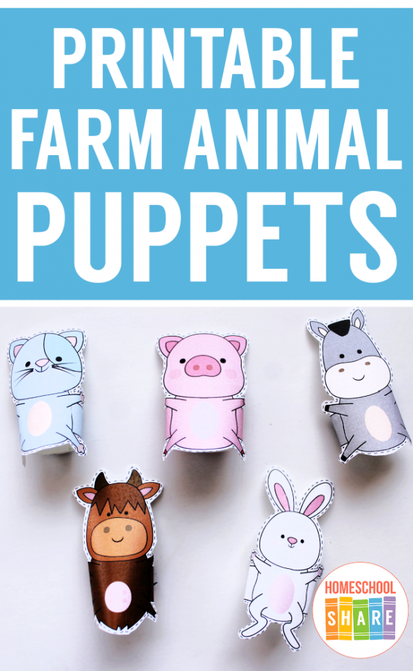 Farm Animal Finger Puppets Printable - Homeschool Share