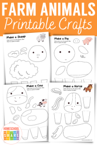 Cut and Paste Farm Animals (free printable crafts!) - Homeschool Share