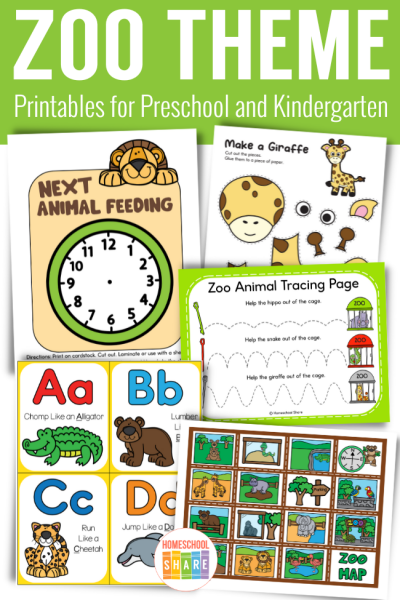 Zoo Activities for Preschool & Kindergarten - Homeschool Share