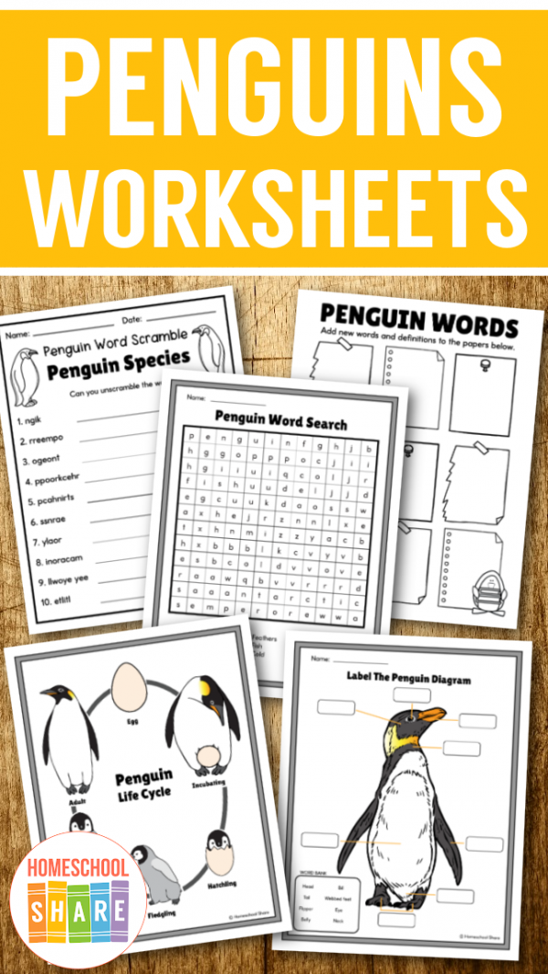 Penguin Worksheets (free printables!) Homeschool Share